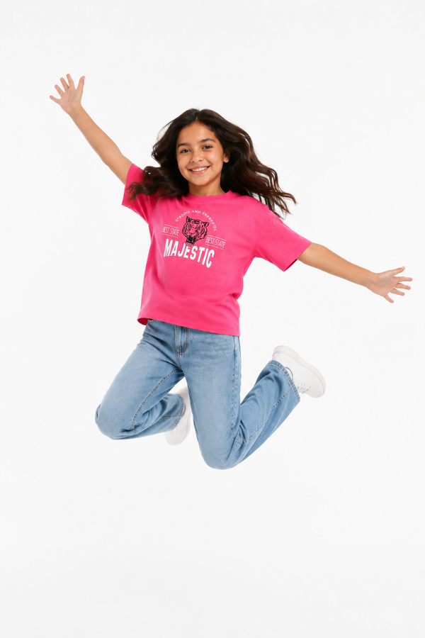 Girls_Cotton_Printed__Regular_T-Shirt_-_fuchsia