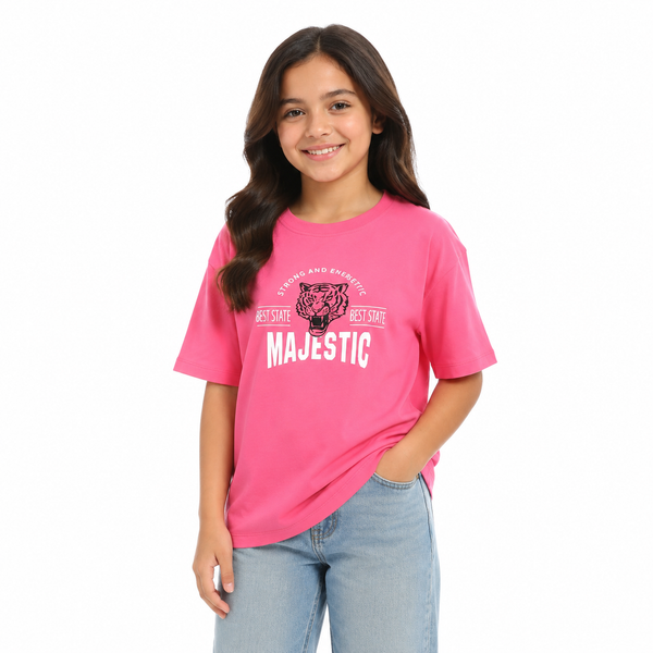 Girls_Cotton_Printed__Regular_T-Shirt_-_fuchsia