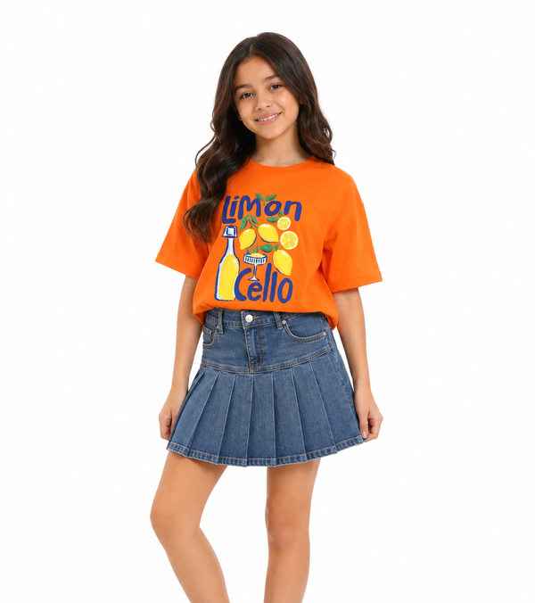 Girls_Cotton_Printed__Regular_T-Shirt_-orange