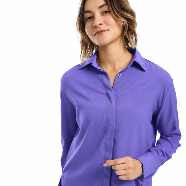 plain_pattern_hidden_buttons_shirt_-_purple