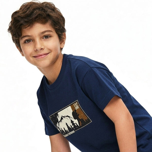 Boys_Round_Neck_Casual_Tee_-_Navy_Blue