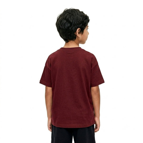 Boys_Front_Print_Round_Neck_Tee_-_Burgundy