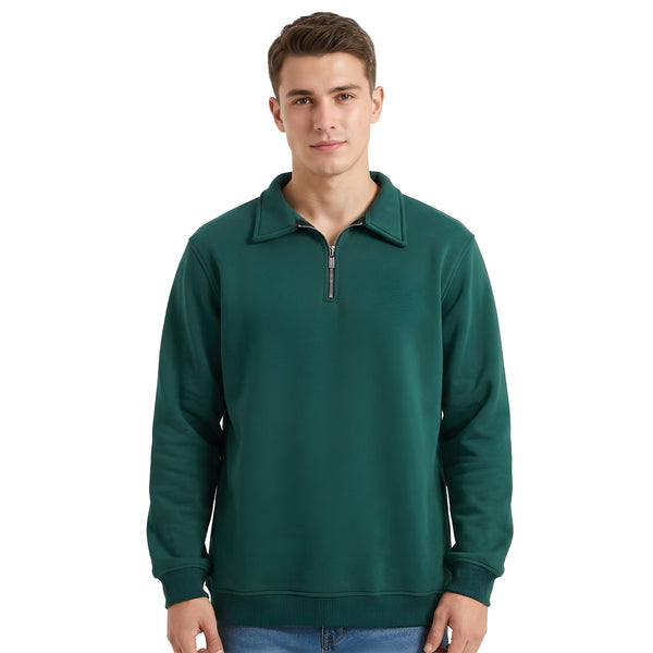 Zippered_Funnel_Neck_Sweatshirt_-_Green