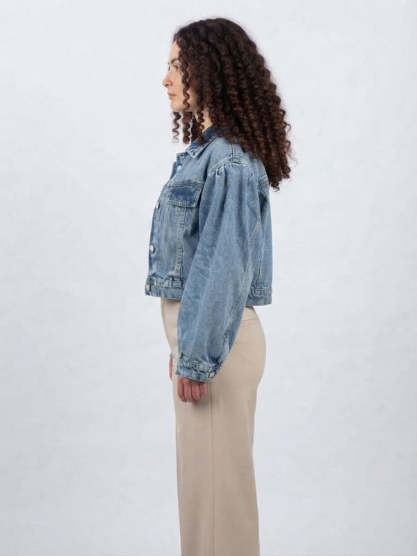 Cropped _Denim _Jacket_Light Blue