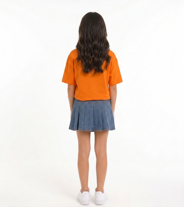 Girls_Cotton_Printed__Regular_T-Shirt_-orange