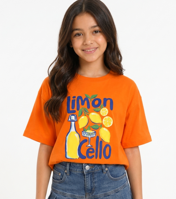 Girls_Cotton_Printed__Regular_T-Shirt_-orange