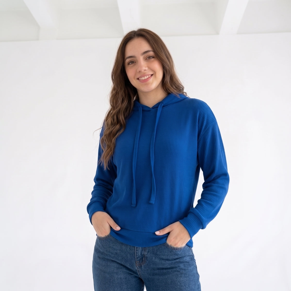 Women’s_royal blue_ Casual_ Hoodie