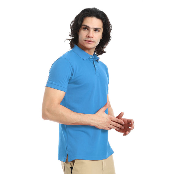 Pique_Pattern_Short_Sleeves_turquoise_Polo_Shirt