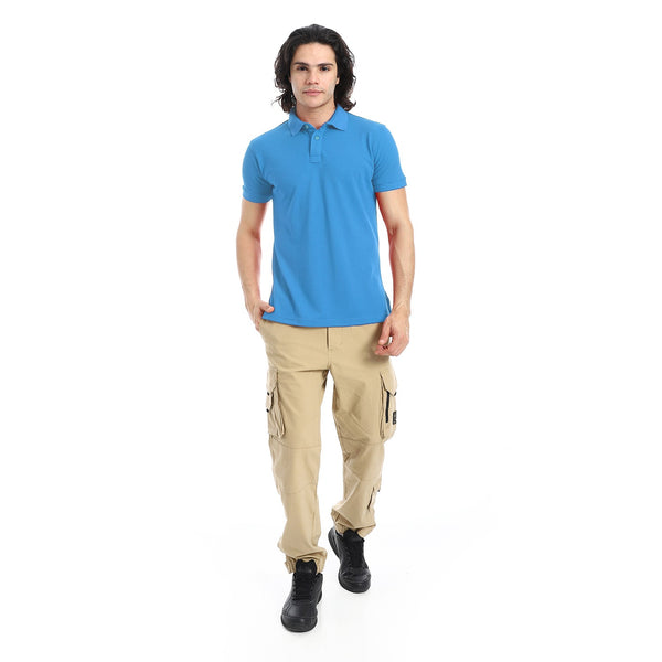 Pique_Pattern_Short_Sleeves_turquoise_Polo_Shirt