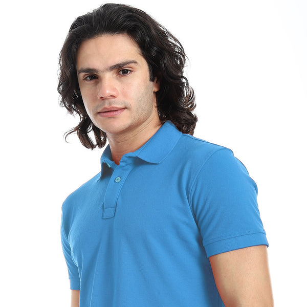Pique_Pattern_Short_Sleeves_turquoise_Polo_Shirt