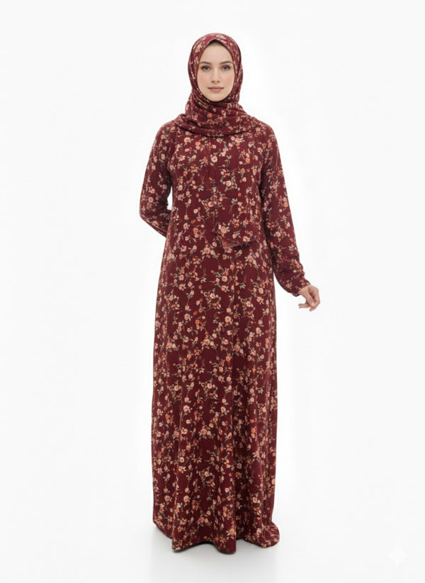 Isdal_Prayer_Printed_Dark Red