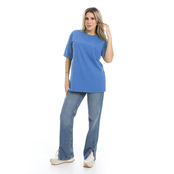 Oversized_Plain_Cotton_T-Shirt_-_Royal_Blue