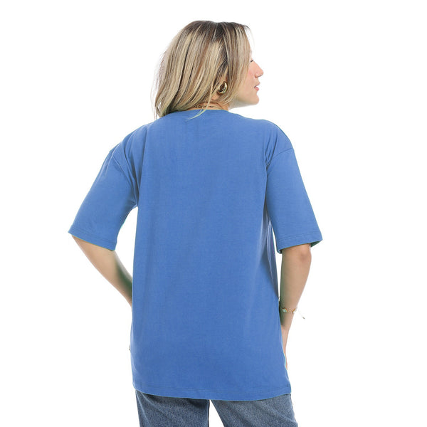 Oversized_Plain_Cotton_T-Shirt_-_Royal_Blue