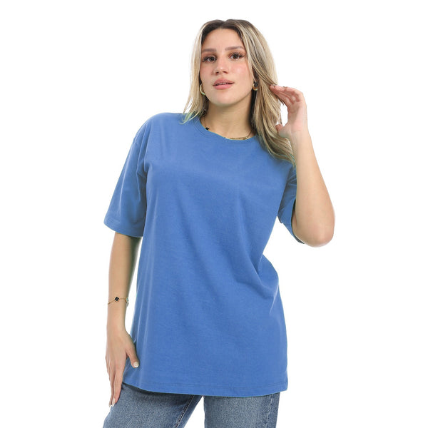 Oversized_Plain_Cotton_T-Shirt_-_Royal_Blue