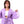 تحميل الصورة في عارض المعرض ، Purple Elegant Patterned Comfy Suit Set
