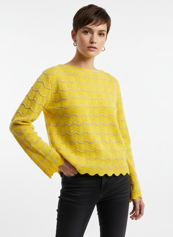 Elegant _Women_Knitwear_YEllow