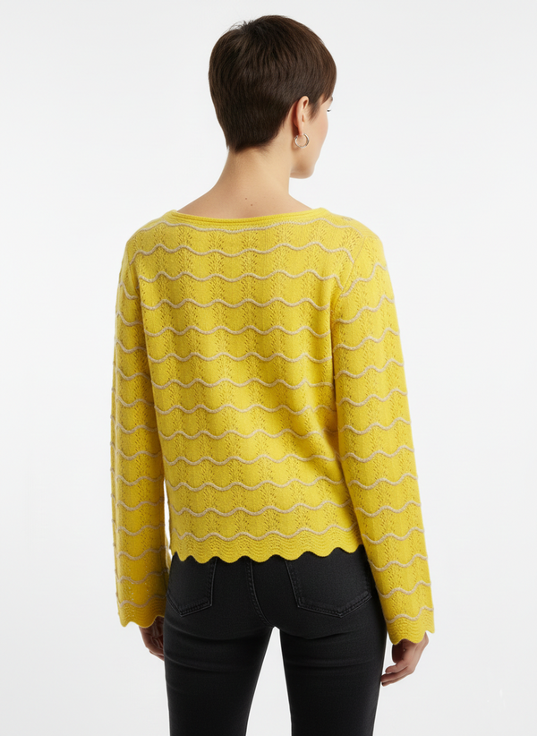 Elegant _Women_Knitwear_YEllow