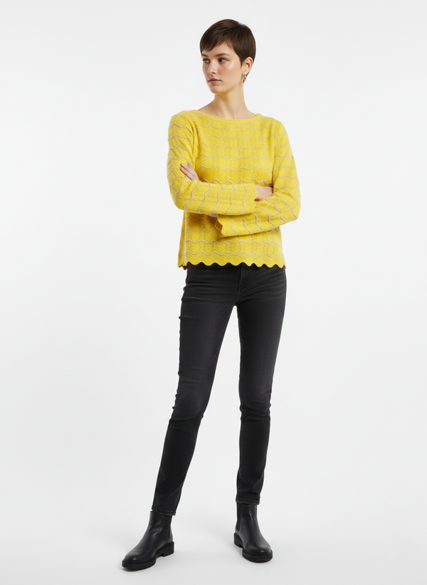 Elegant _Women_Knitwear_YEllow