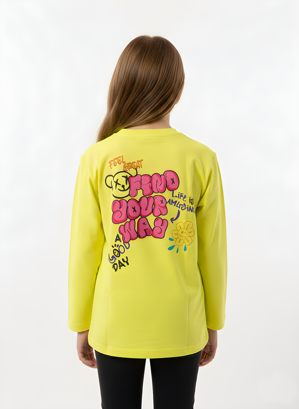 Girls_Cotton_Patterned_Regular_Long_Sleeves_T-Shirt_-Yellow