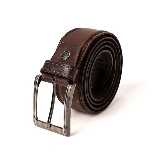 Textured Leather Brown Belt