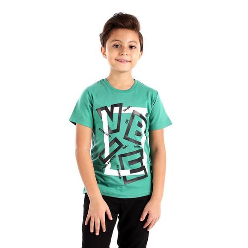Boys Vibe Printed T Shirt Green