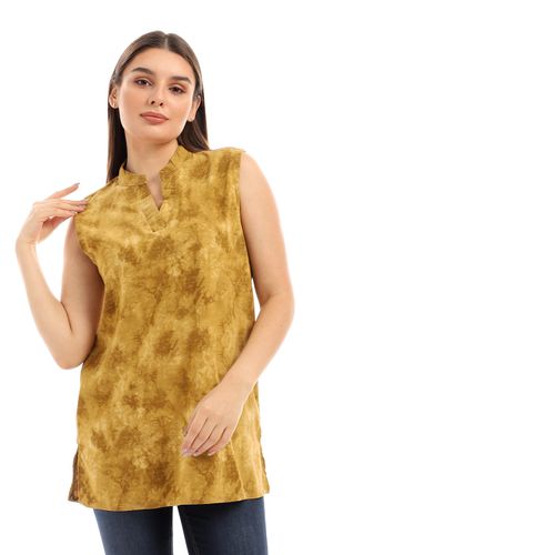 sleeveless_v-neck_tie_dye_top_-_dark_mustard