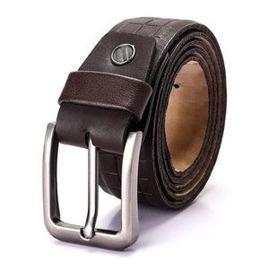 Big Squares Belt - Brown (Belt Head Shape May Vary)