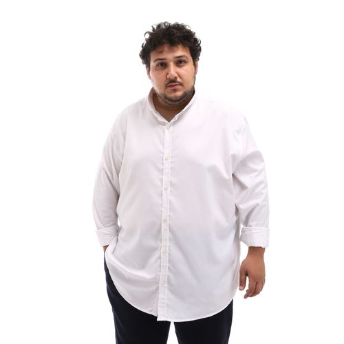 classic_plus_size_plain_full_sleeves_shirt_-_white