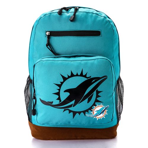 Printed " Dolphin " Backpack With Zipper - Sea Green