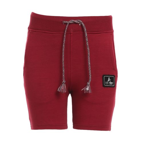 Short With Badge From Side_Maroon