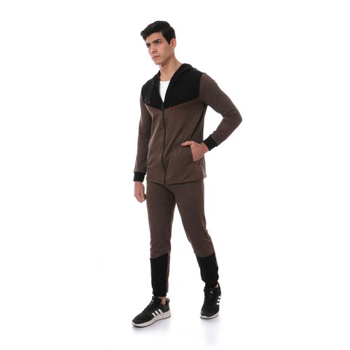 Bi-Tone Heather Brown & Black Training Suit