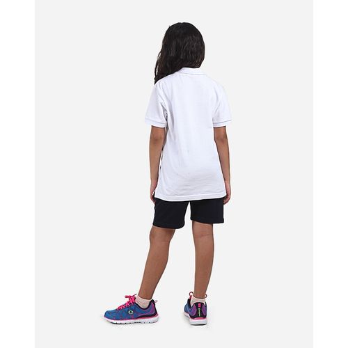 unisex solid soft school short black