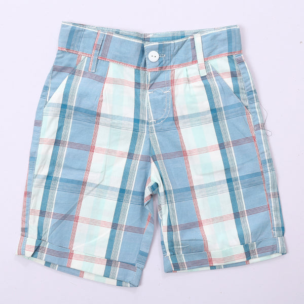 Boys  Plaids Summer Shorts - Blue