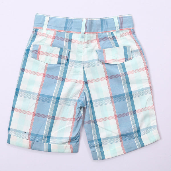 Boys  Plaids Summer Shorts - Blue