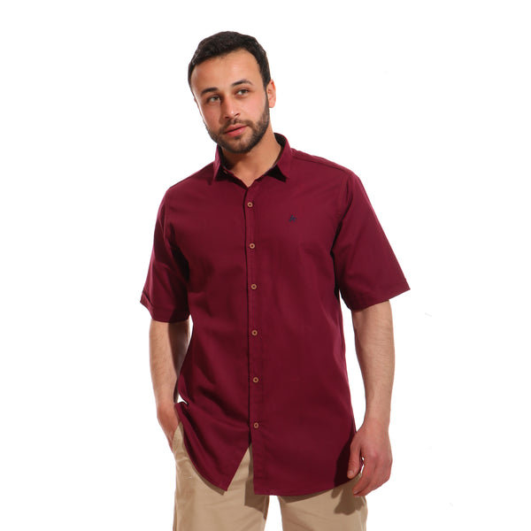 comfy- shirt- short- sleeves- maroon