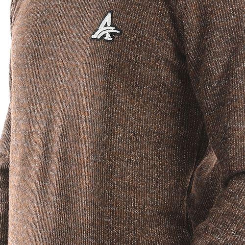 v-neck- sweatshirt- brown