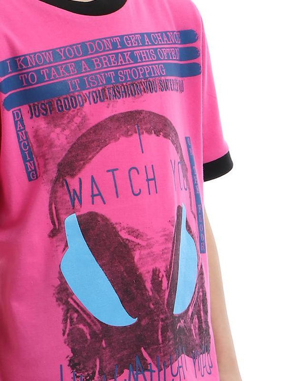 boys- printed- - i- watch- you- - casual- t-shirt- - fuchsia