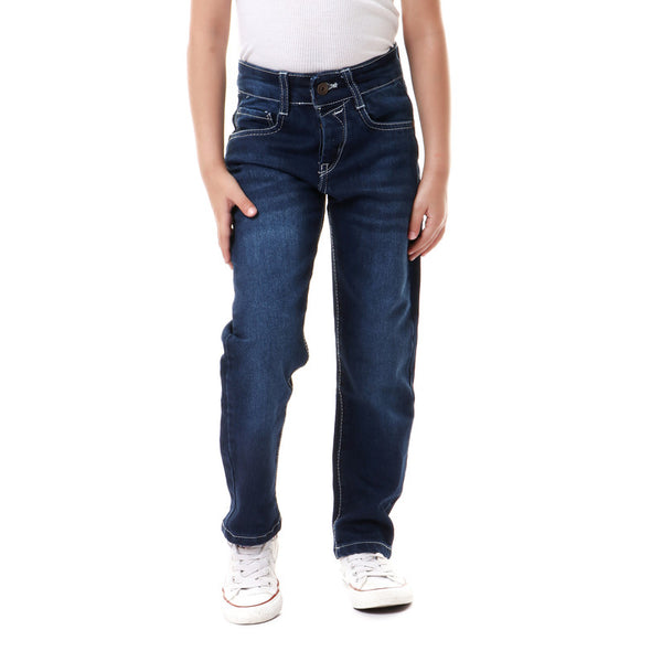 skinny fit comfy navy blue jeans for boys