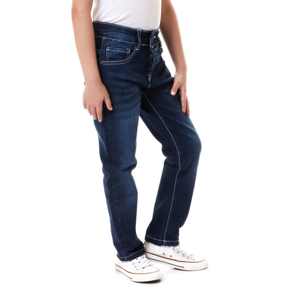 skinny fit comfy navy blue jeans for boys