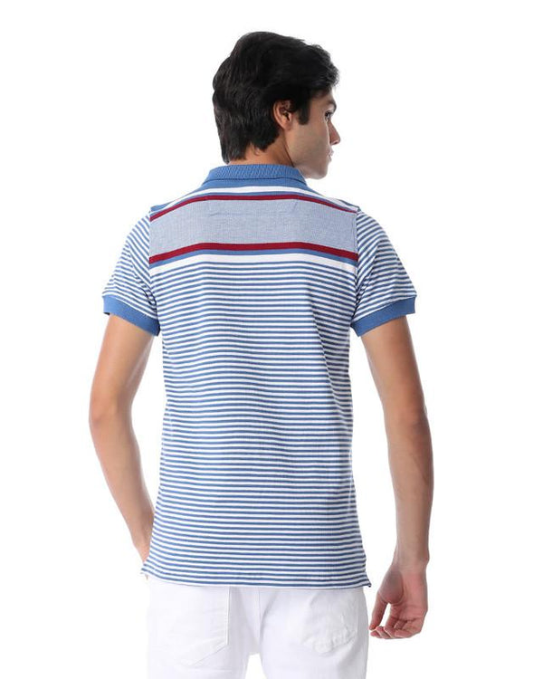 balanced- striped- casual- polo- shirt- - steel- blue