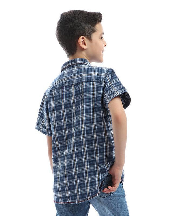 boys- two- front- pockets- tartan- shirt- - petroleum