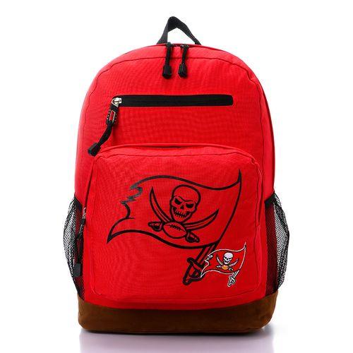 Printed Skull Zipped Backpack - Red