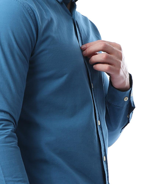 solid- long- sleeves- steel- blue- shirt