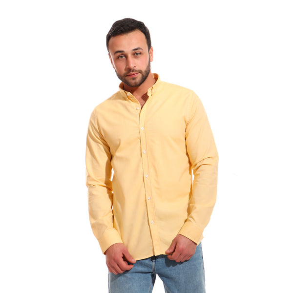 قميص بأزرار حجم كبير - أصفر