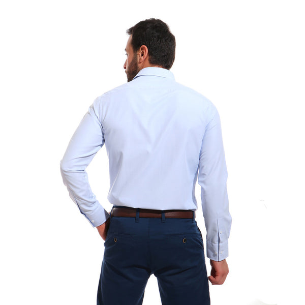 solid cotton full sleeves shirt - light blue