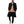 Load image into Gallery viewer, front- buttons- long- black- coat- with- classic- collar
