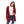 Striped Front Pockets Cotton Cardigan - Burgundy