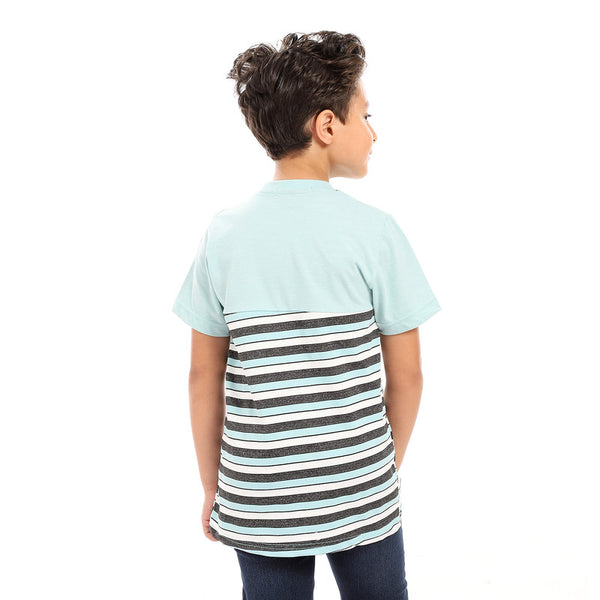 round neck boys cotton t-shirt - mint