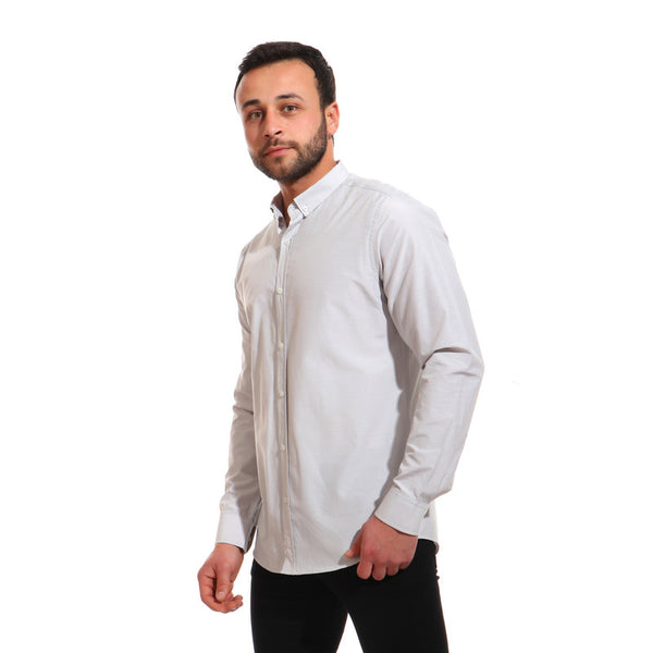 tiny plaids full sleeves shirt - grey