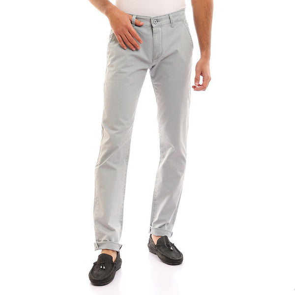 Casual Solid Regular Fit Pants - Dark Grey